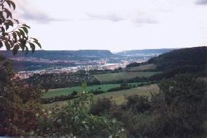 Blick von oben auf Jena.